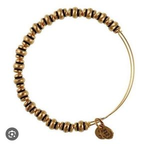 Gold Alex and Ani Beaded Bangle